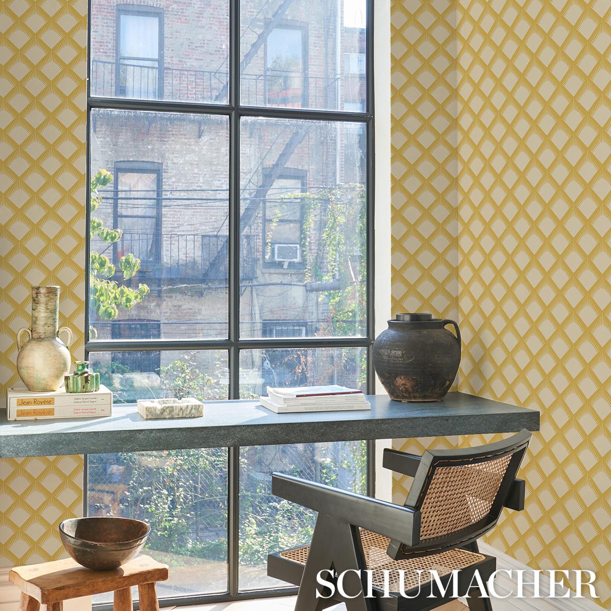 Schumacher Maize Print Wallpaper