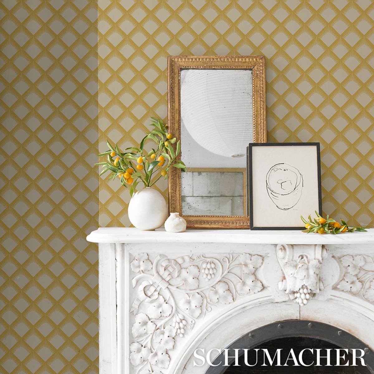 Schumacher Maize Print Wallpaper