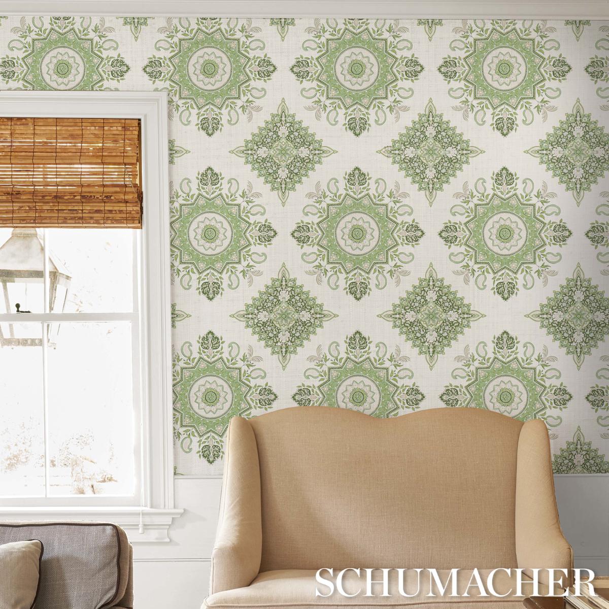 Schumacher Montecito Medallion Wallpaper