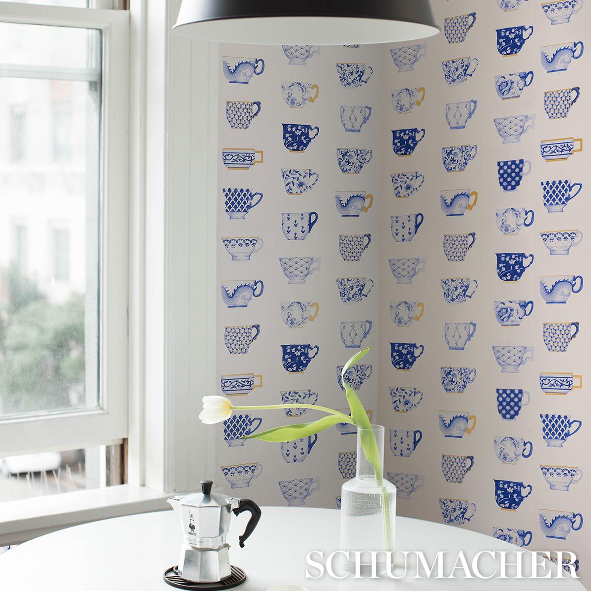 Schumacher Onie's Teacups Wallpaper