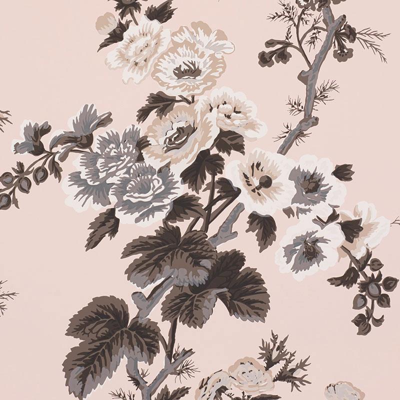 Schumacher Pyne Hollyhock Wallpaper