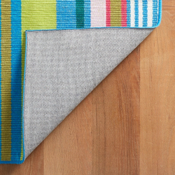 Stripe Multi Machine Washable Rug