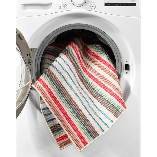 Stripe Multi Machine Washable Rug