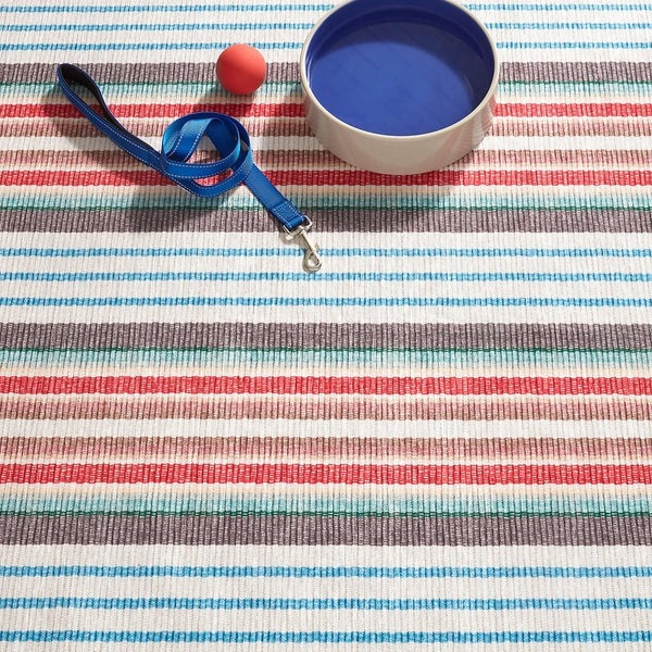 Stripe Multi Machine Washable Rug