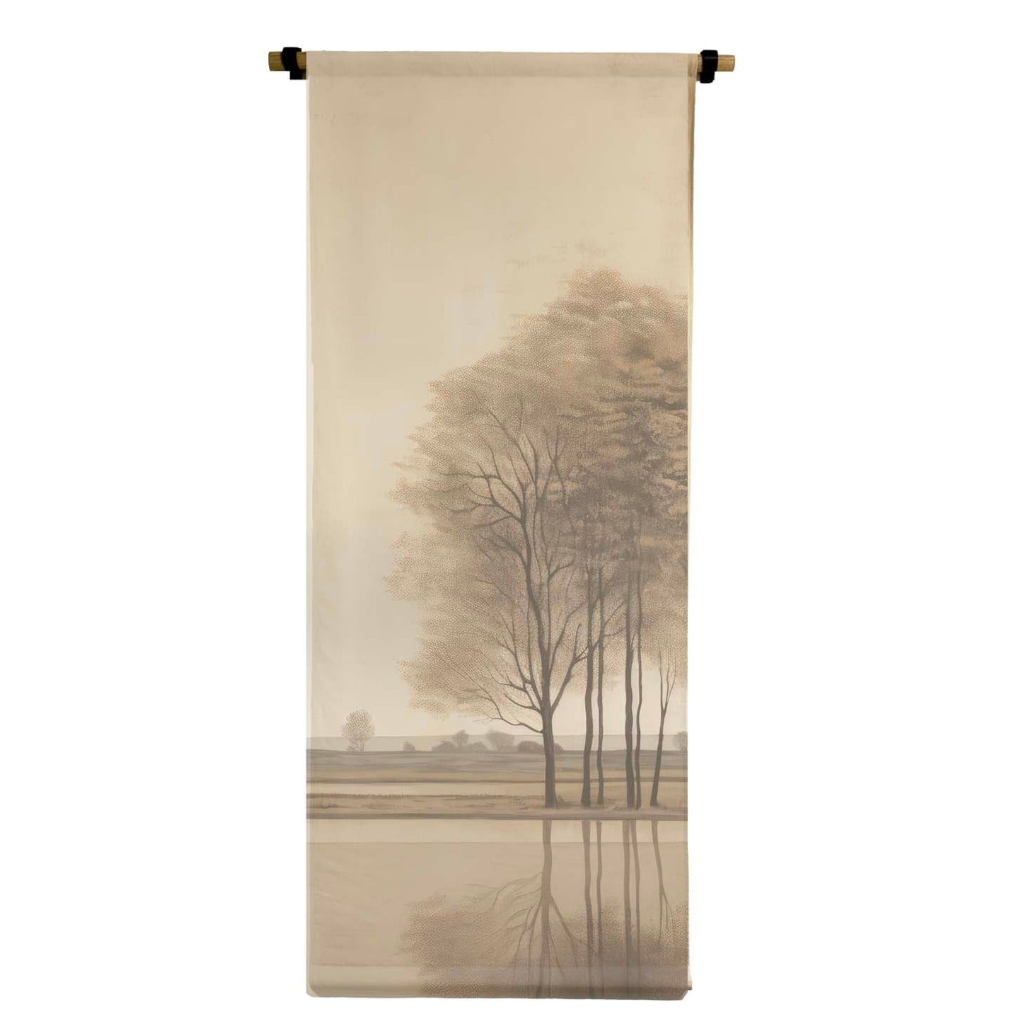 Tree Reflections Vertical Canvas Scroll