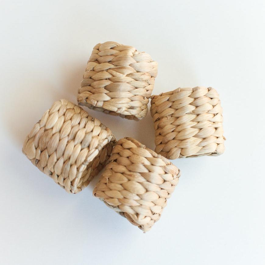 Water Hyacinth Napkin Ring Set