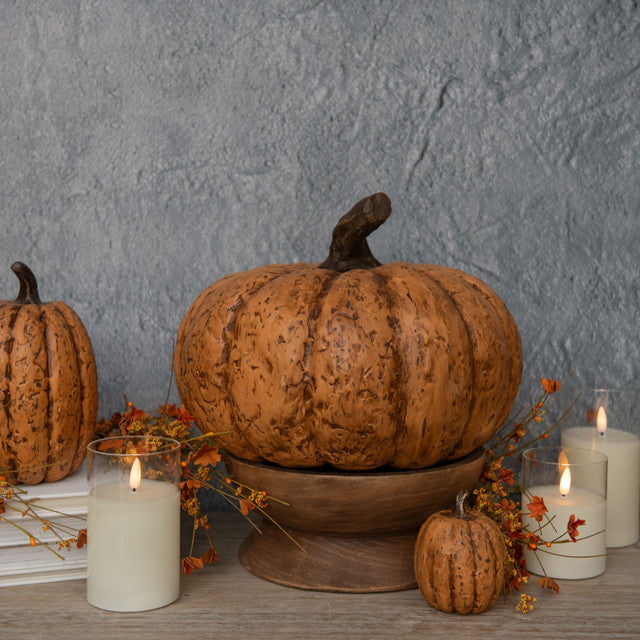 Terracotta Mache Pumpkin