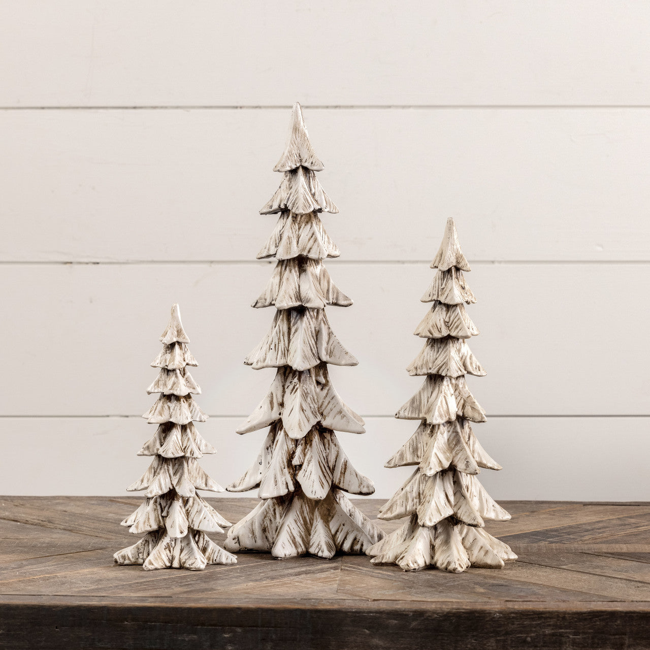 Weathered White Resin Tree