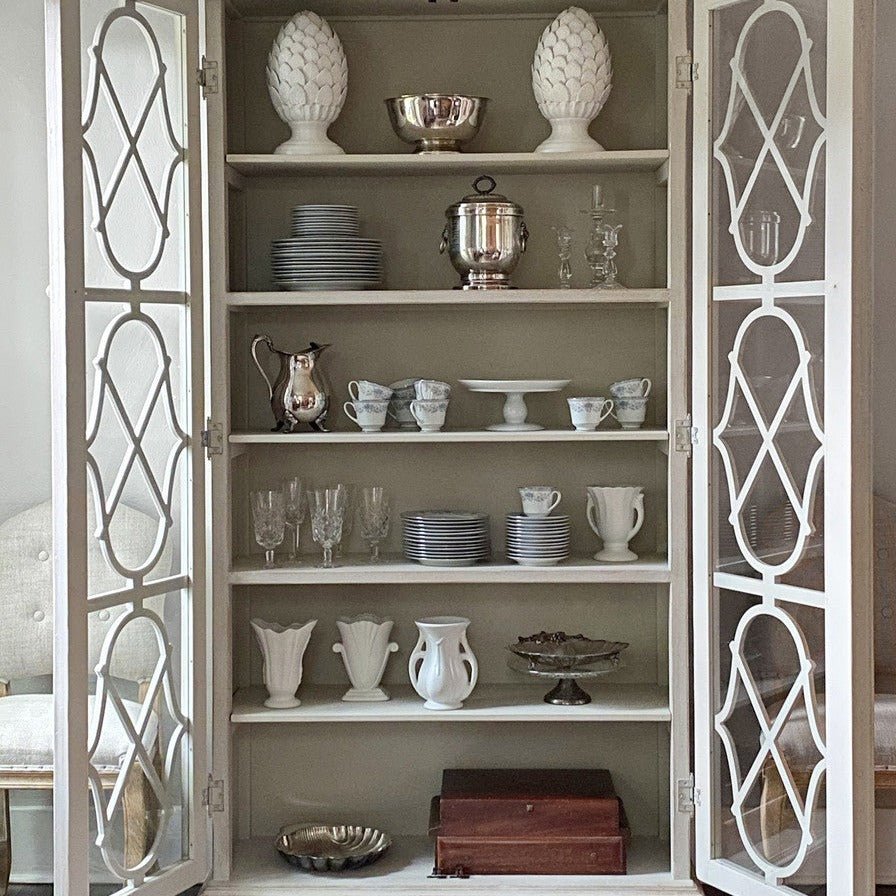 Adeline Wood Cabinet with Glass Doors - A Cottage in the City