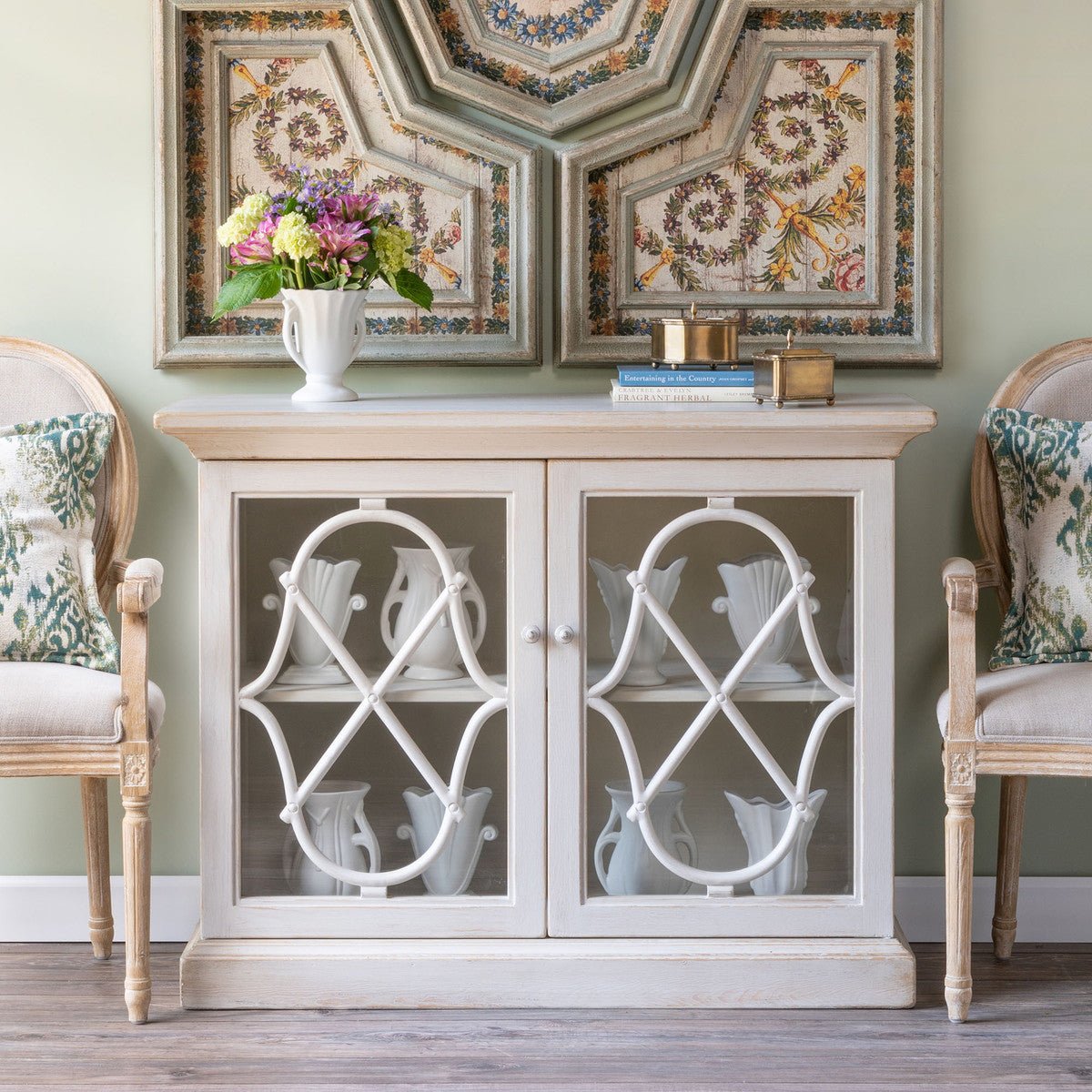 Adeline Wood Console with Glass Doors - A Cottage in the City