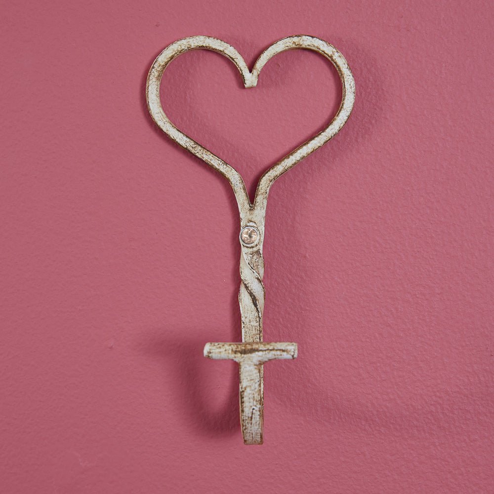 Aged Cast Iron Heart Hook Set - A Cottage in the City