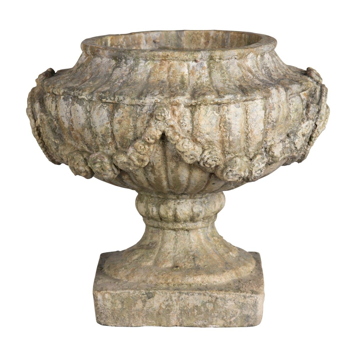 Aged Classic Urn With Garland - A Cottage in the City