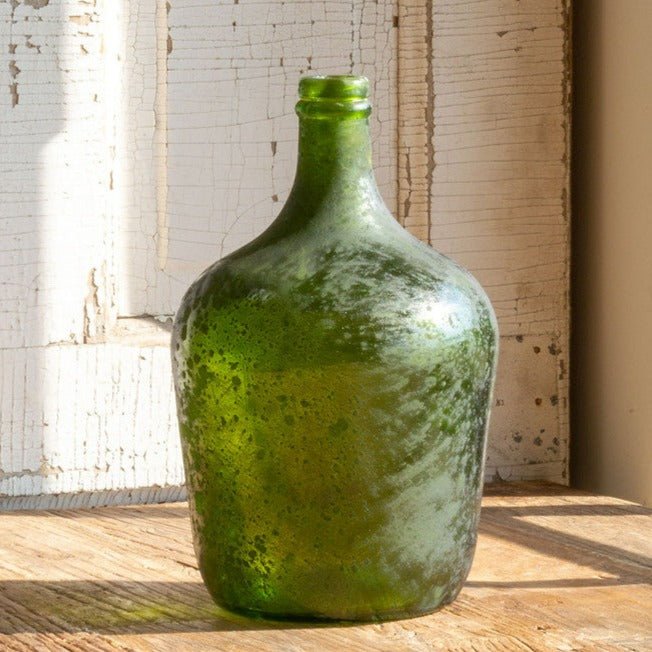 Aged Green Glass Cellar Bottle Small - A Cottage in the City