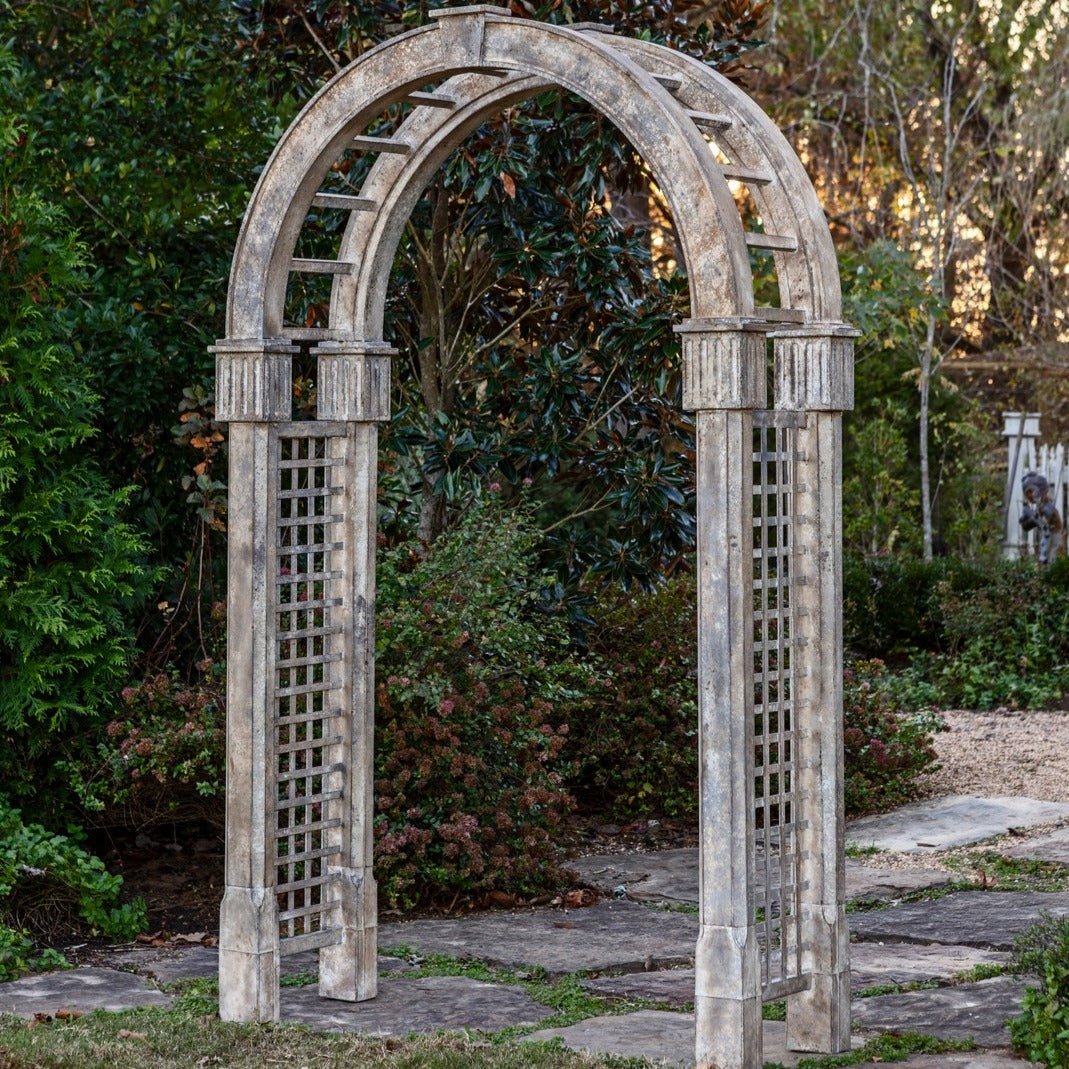 Aged Metal Garden Arbor - A Cottage in the City