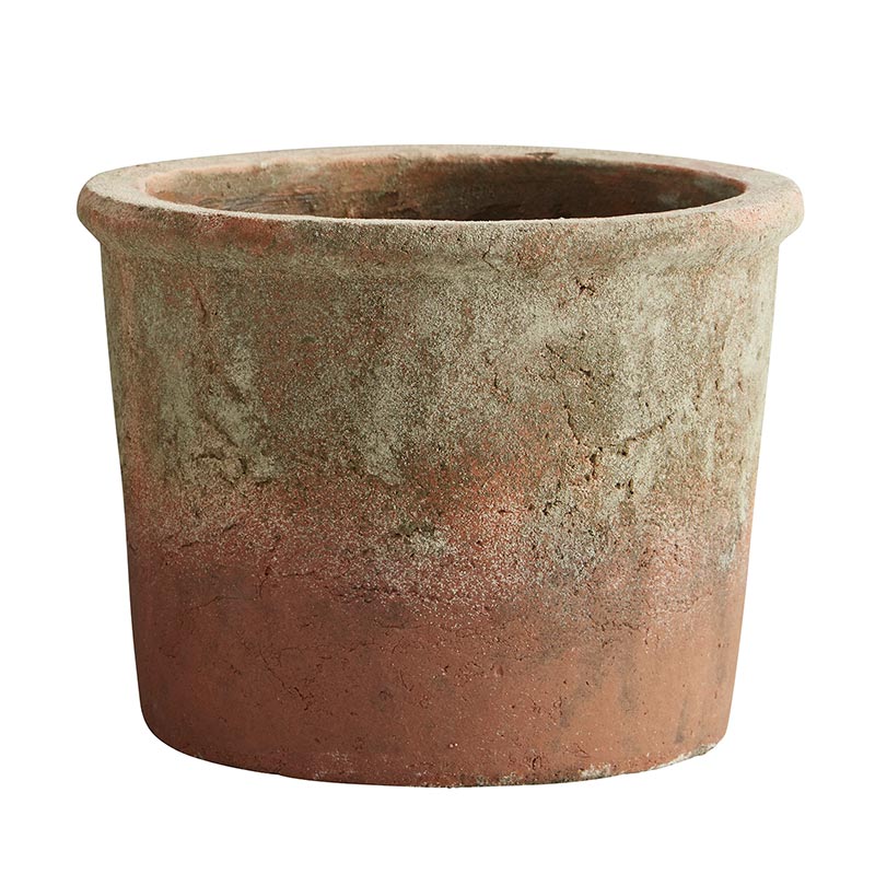 Aged Terra Cotta & Green Planter Set - A Cottage in the City