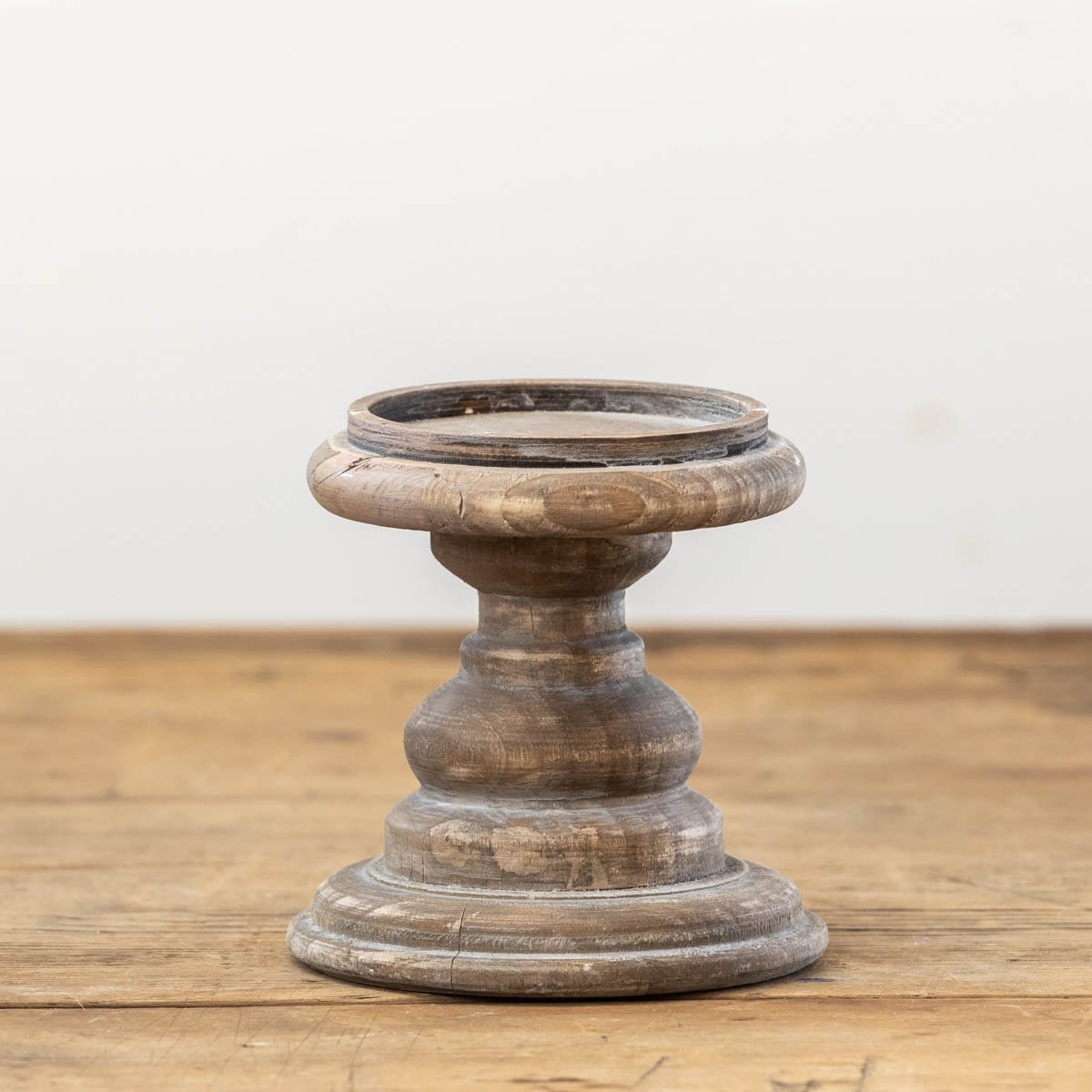 Aged Wood Candle Holder - A Cottage in the City