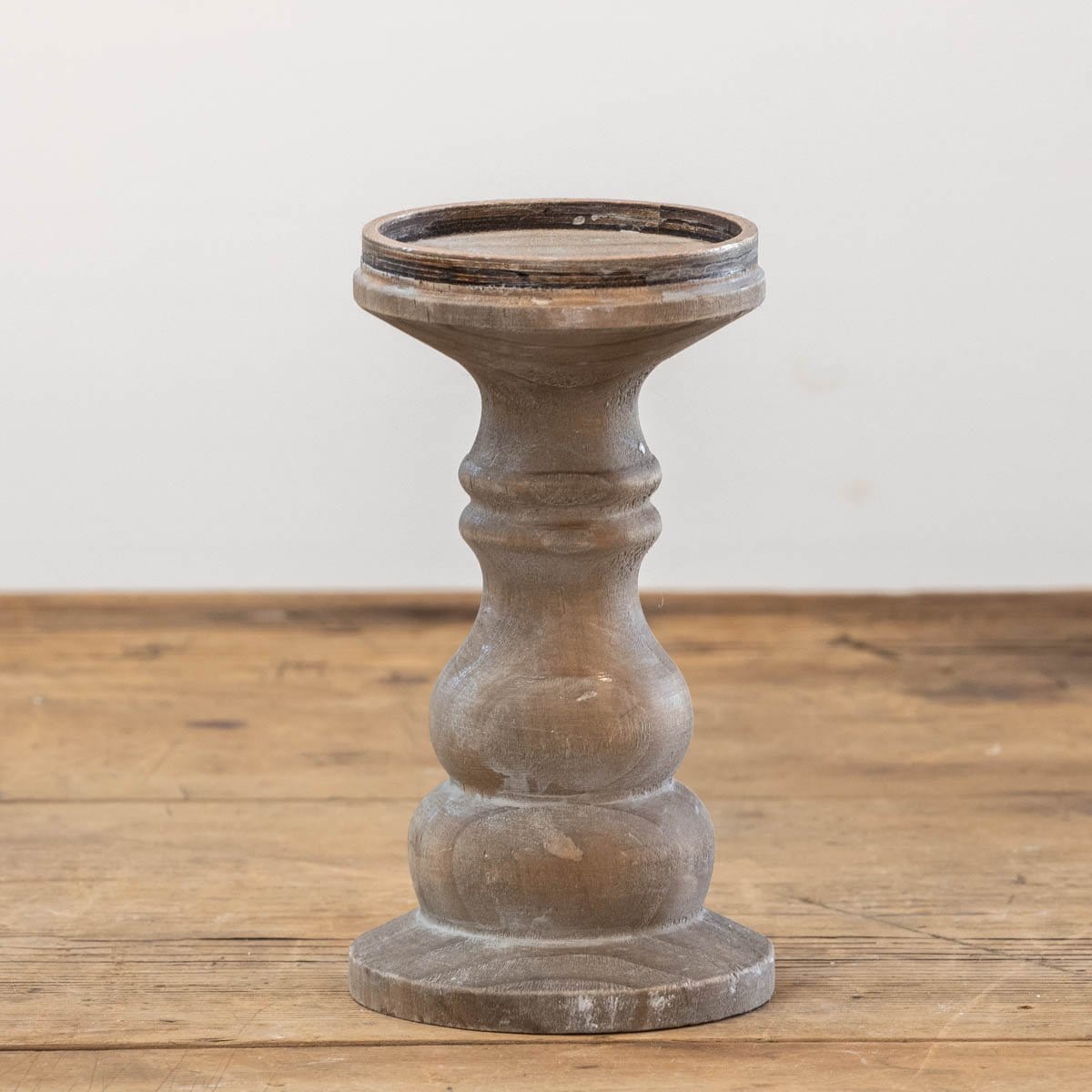 Aged Wood Candle Holder - A Cottage in the City