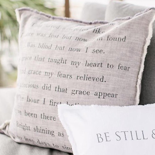 Amazing Grace Euro Pillow - A Cottage in the City