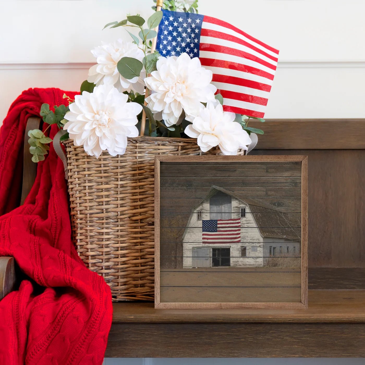 Americana White Barn Wood Framed Print - A Cottage in the City