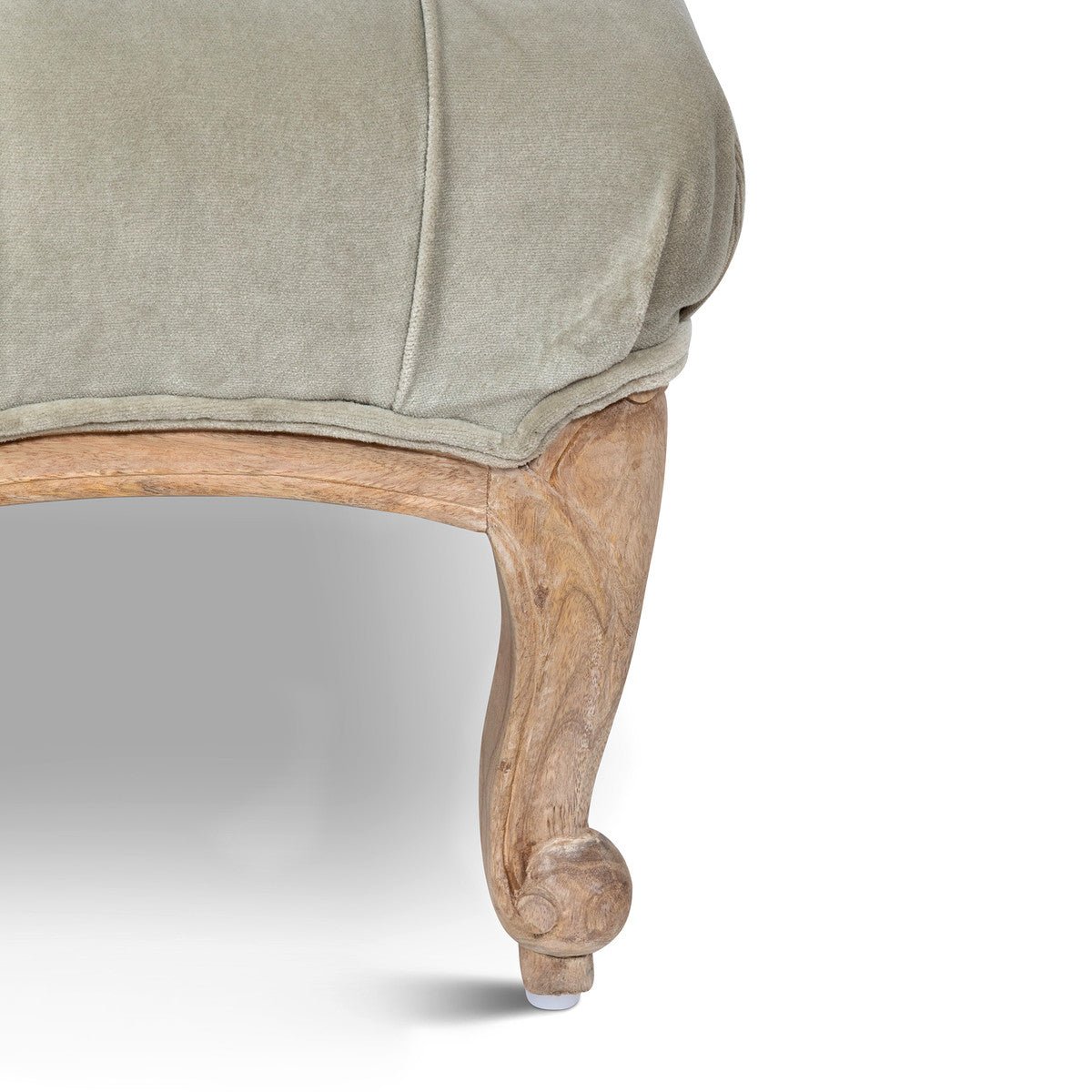 Anais Velvet Upholstered Ottoman - A Cottage in the City