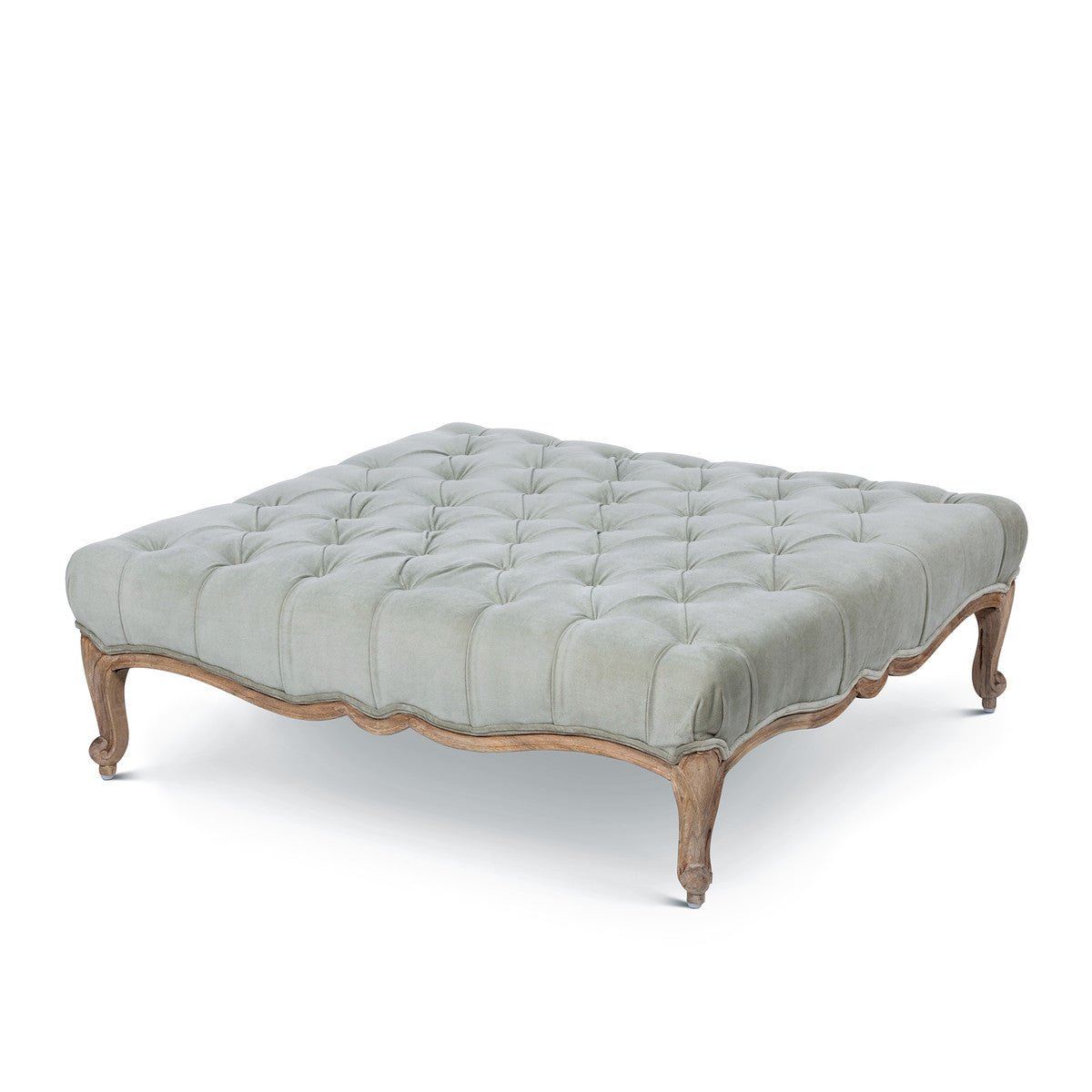 Anais Velvet Upholstered Ottoman - A Cottage in the City