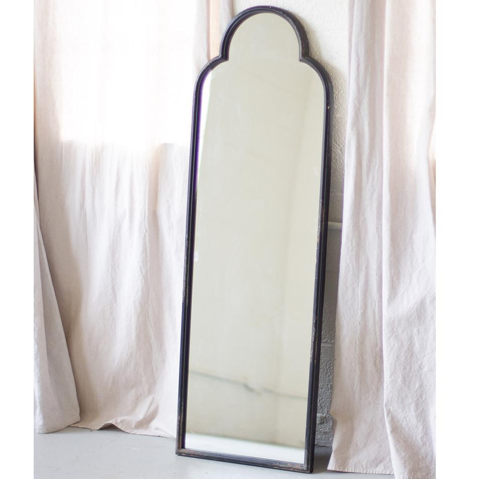 Antique Black Arched Top Iron Mirror - A Cottage in the City