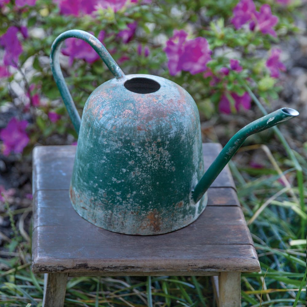 Antique Style Green Watering Can - A Cottage in the City