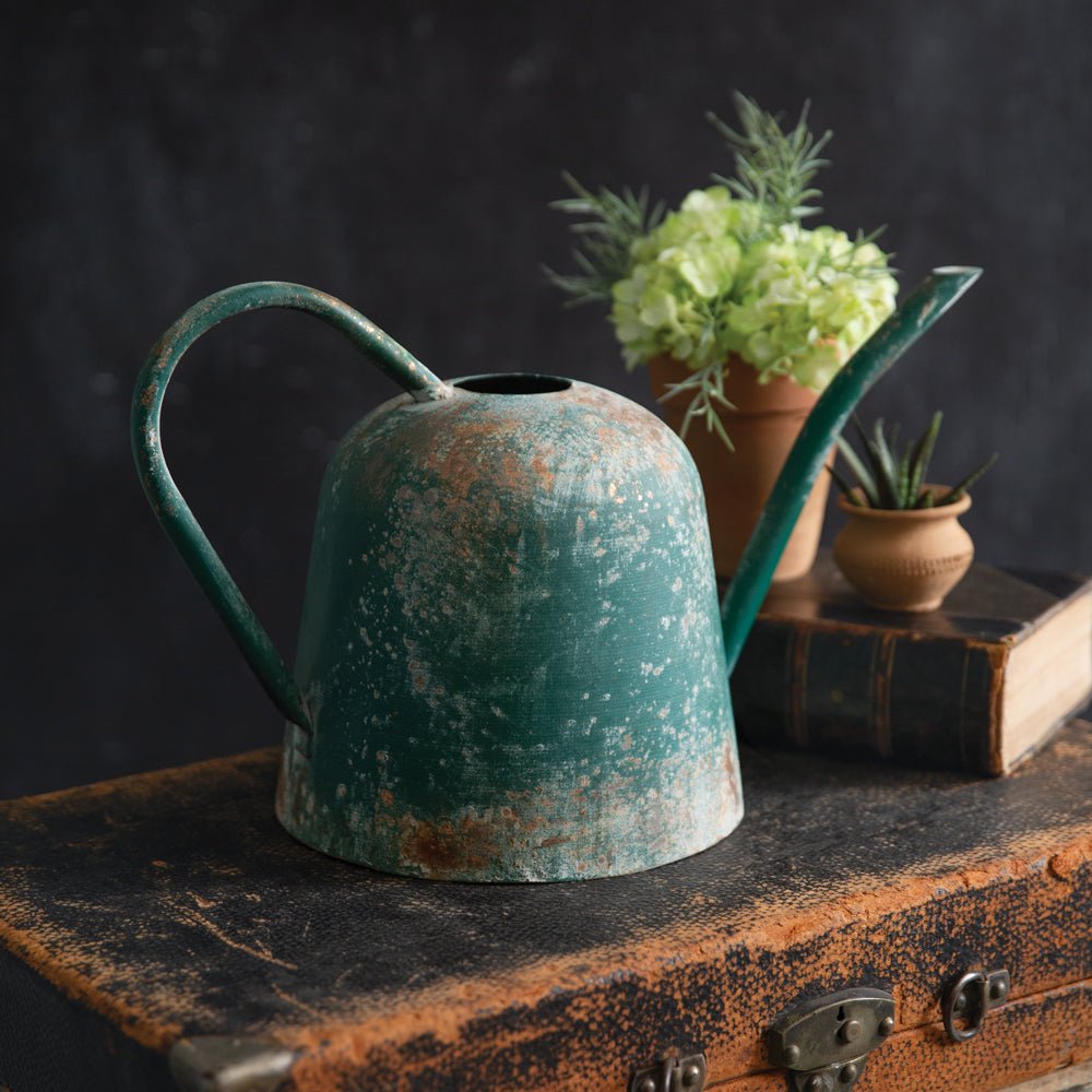 Antique Style Green Watering Can - A Cottage in the City