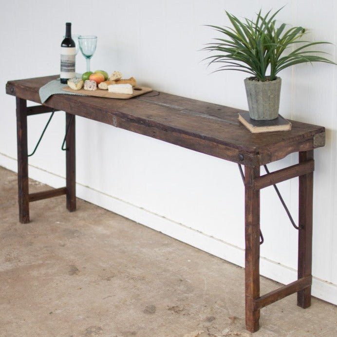 Antique Wooden Folding Console Table - A Cottage in the City