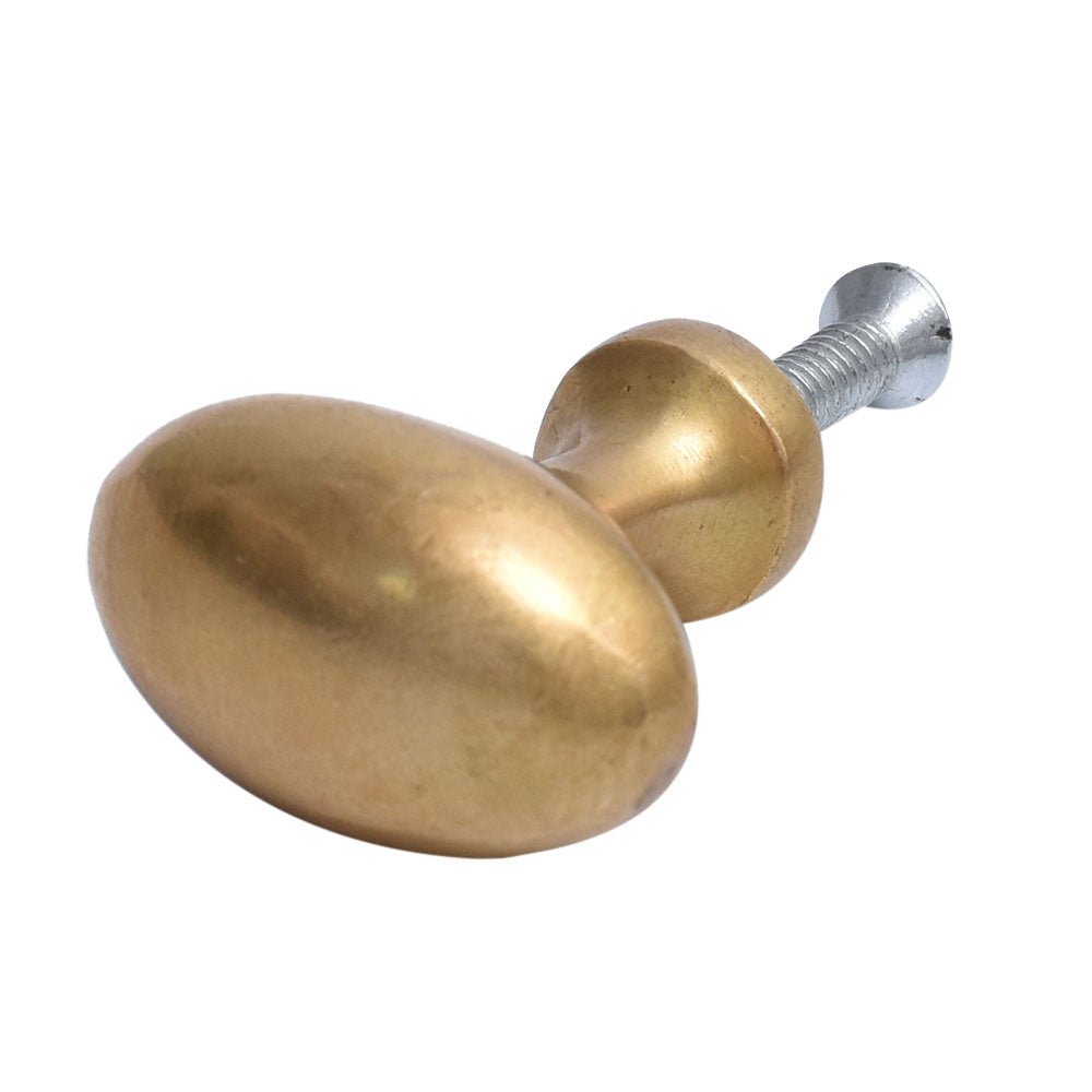 Antiqued Brass Oval Knob - A Cottage in the City