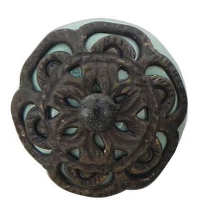 Antiqued Bronze Overlay Light Green Knob - A Cottage in the City