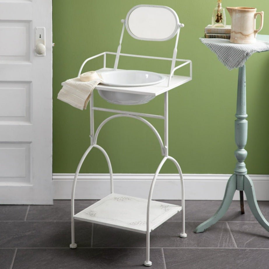 Antiqued Washstand with Mirror - A Cottage in the City