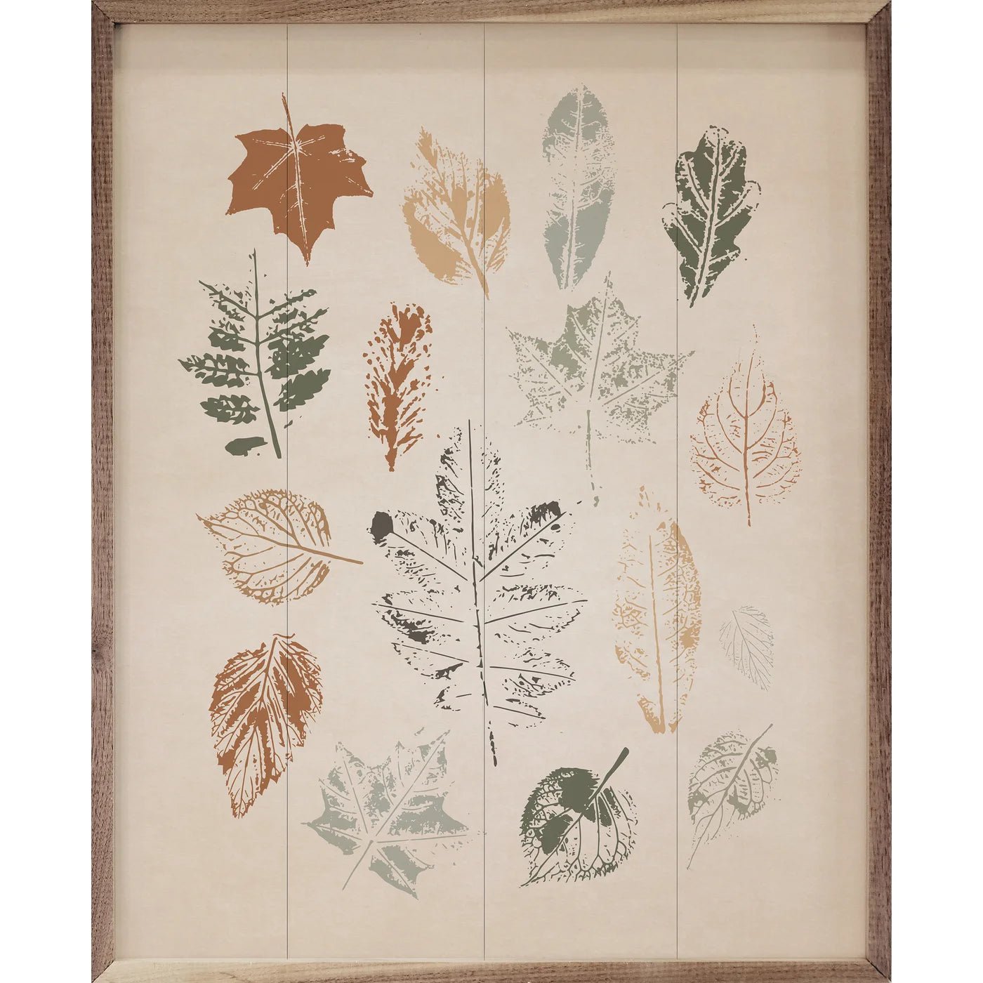 Assorted Leaves Wood Framed Print - A Cottage in the City