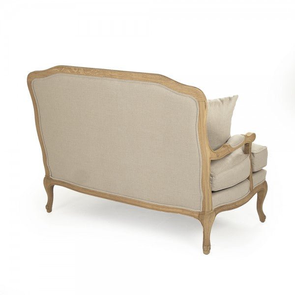 Bastille Natural Linen Settee - A Cottage in the City