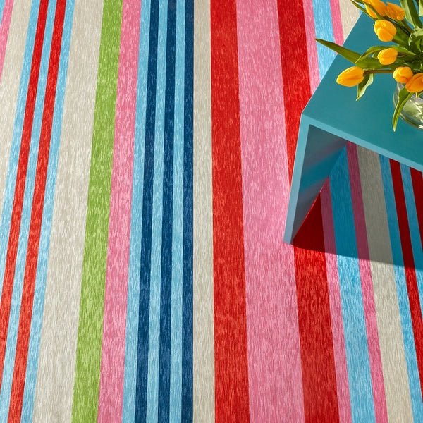 Beach Stripe Multi Machine Washable Rug - A Cottage in the City