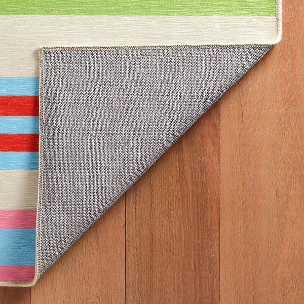 Beach Stripe Multi Machine Washable Rug - A Cottage in the City