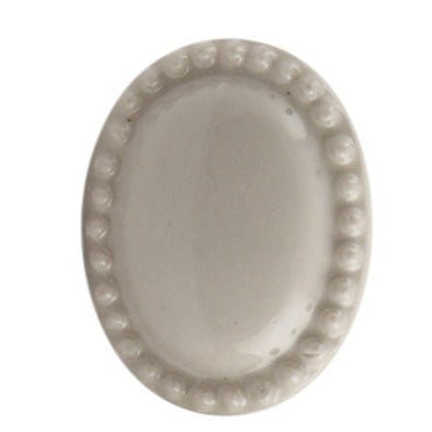 Beaded Cream Oval Knob - A Cottage in the City