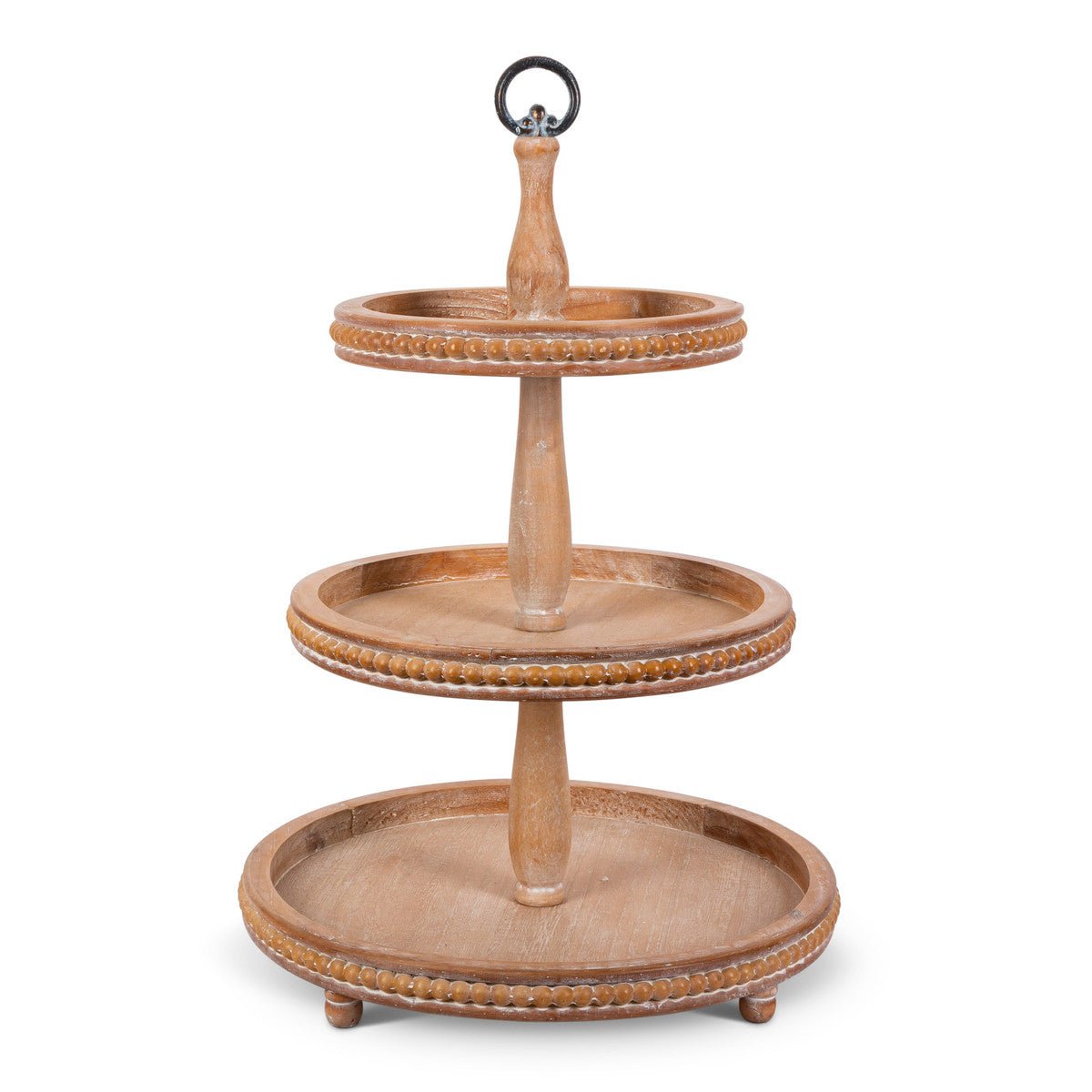 Beaded Three Tier Wood Display Stand - A Cottage in the City