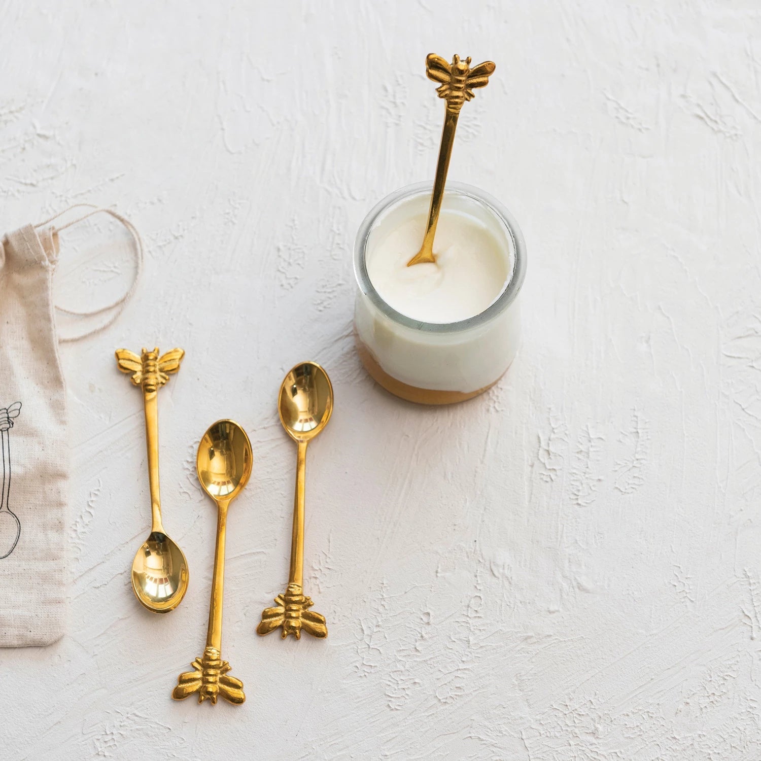 Bees Brass Spoons Set - A Cottage in the City