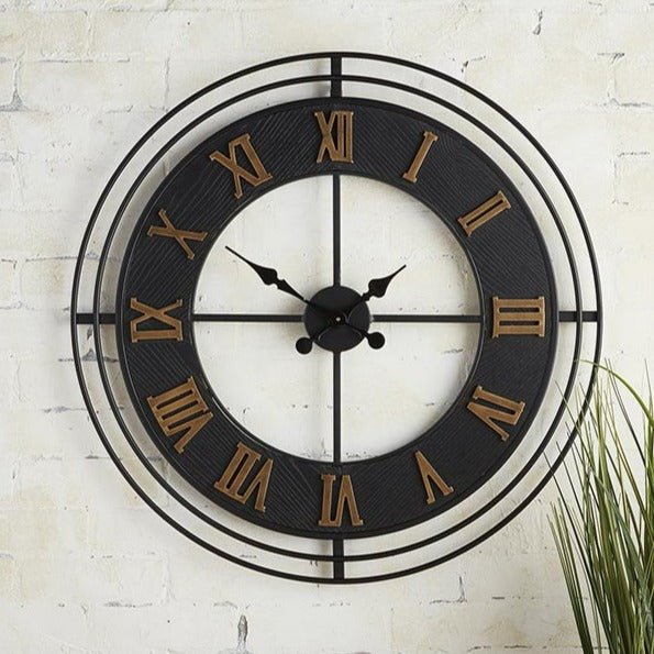 Black Metal Wall Clock - A Cottage in the City