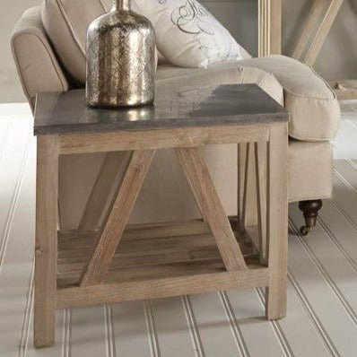 Blue Stone End Table - A Cottage in the City