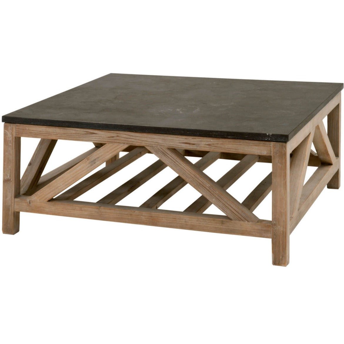 Blue Stone Square Coffee Table - A Cottage in the City