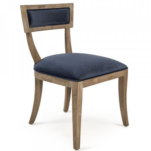 Blue Velvet Carvell Side Chair - A Cottage in the City