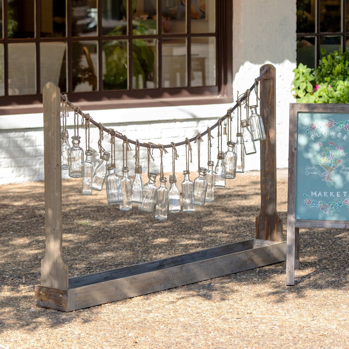 Bottle Garland Vases & Wooden Stanchion - A Cottage in the City