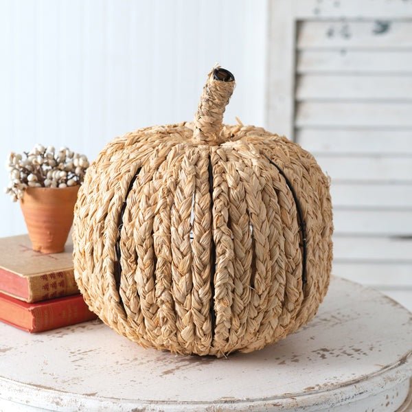 Braided Raffia Pumpkin - A Cottage in the City