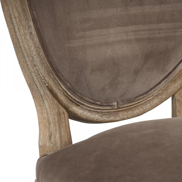 Brown Velvet Medallion Side Chair - A Cottage in the City