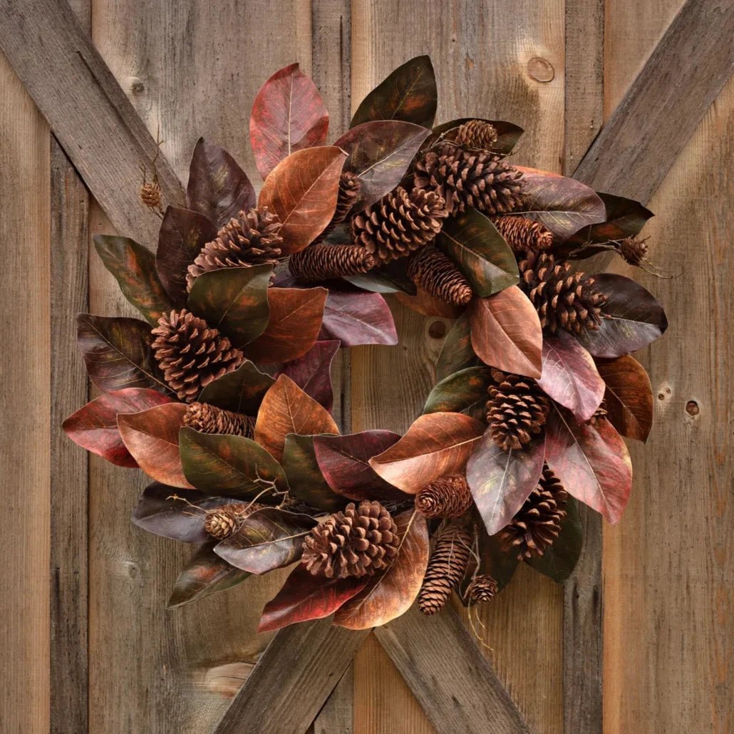 Burnished Magnolia Wreath - A Cottage in the City