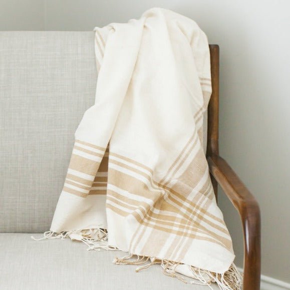 Cabin Hatch Cotton Throw Blanket - A Cottage in the City