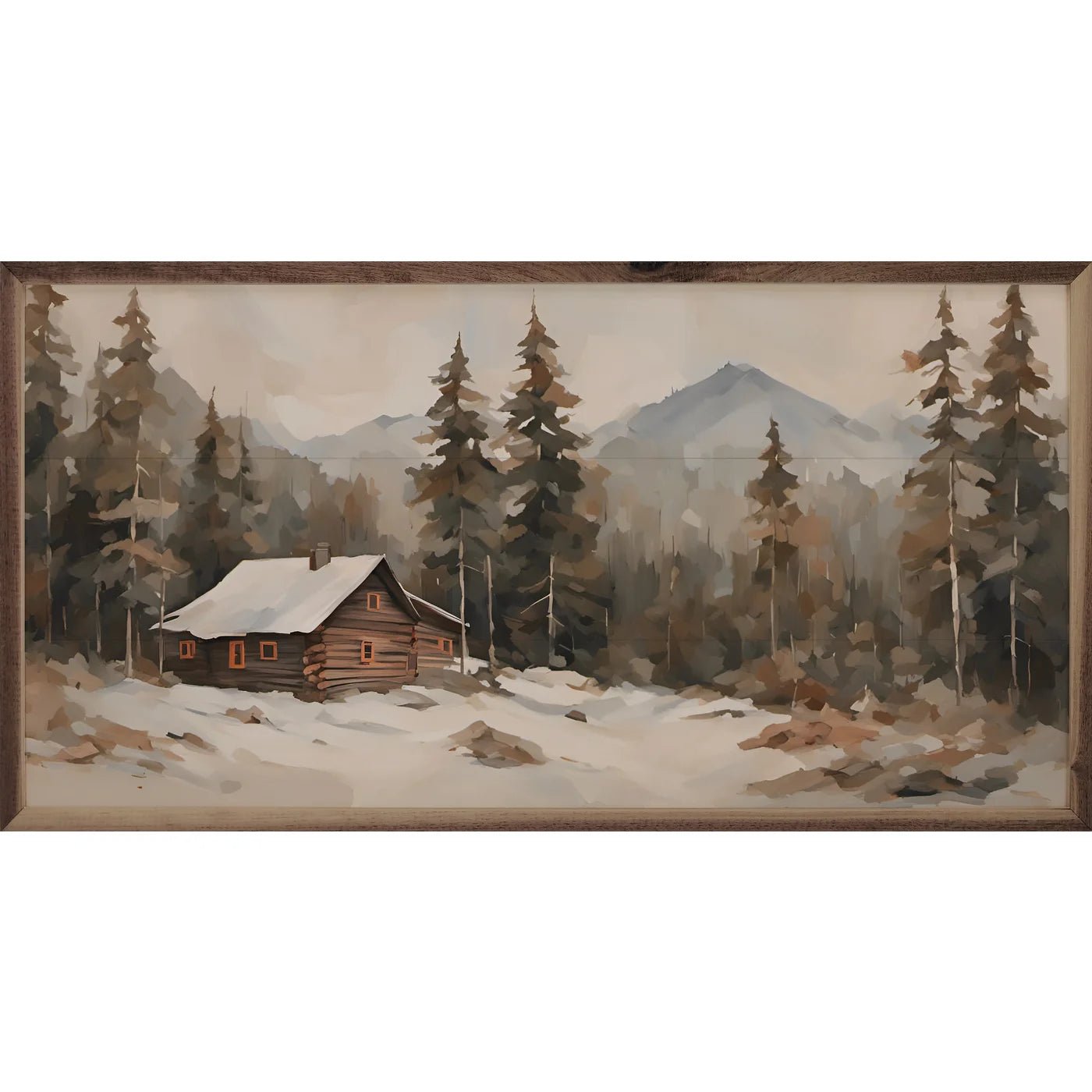 Cabin In Timber Wood Framed Print - A Cottage in the City