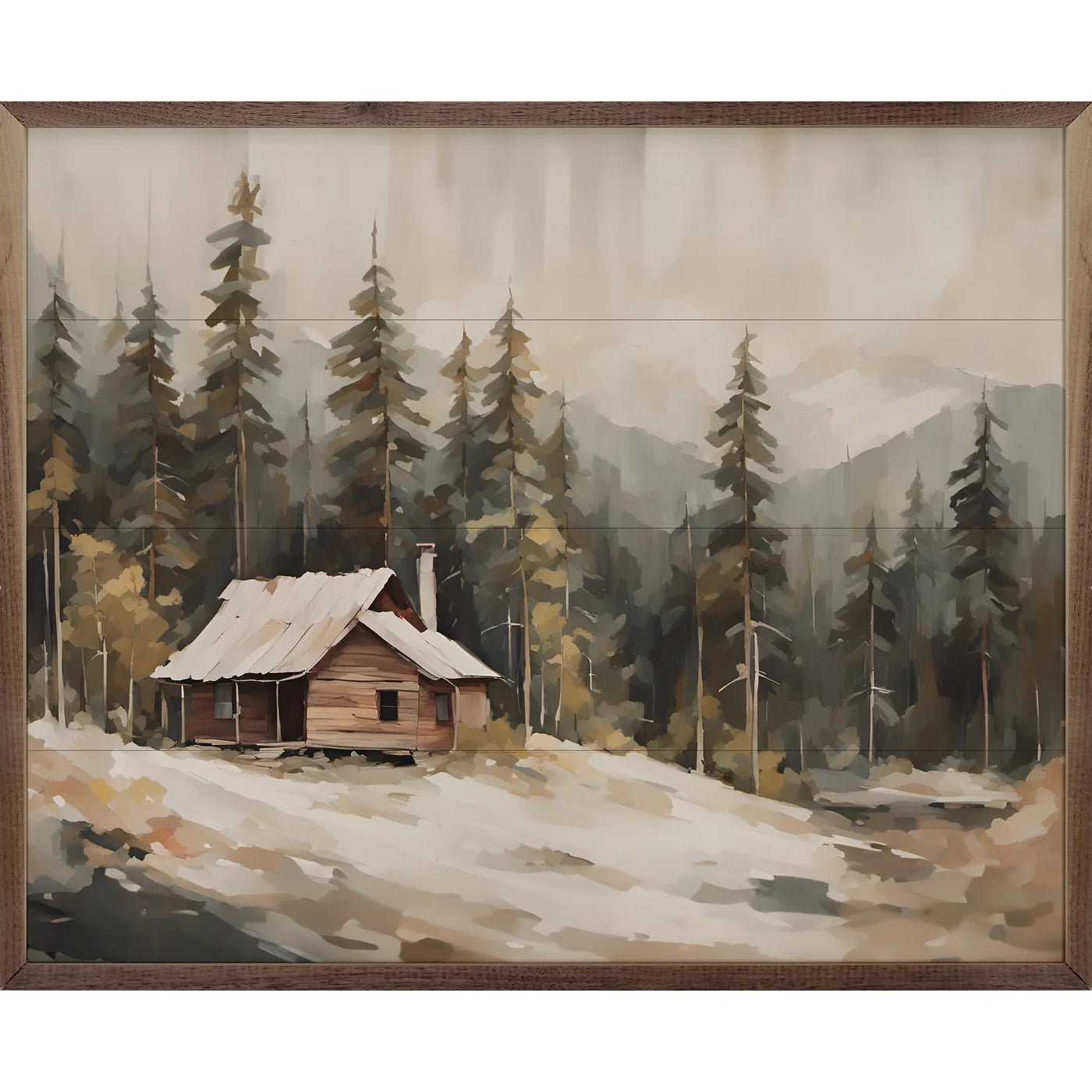 Cabin Within The Timber Wood Framed Print - A Cottage in the City